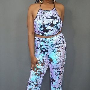 Galaxy Sequin, Festival Fashion 2 Piece Set
